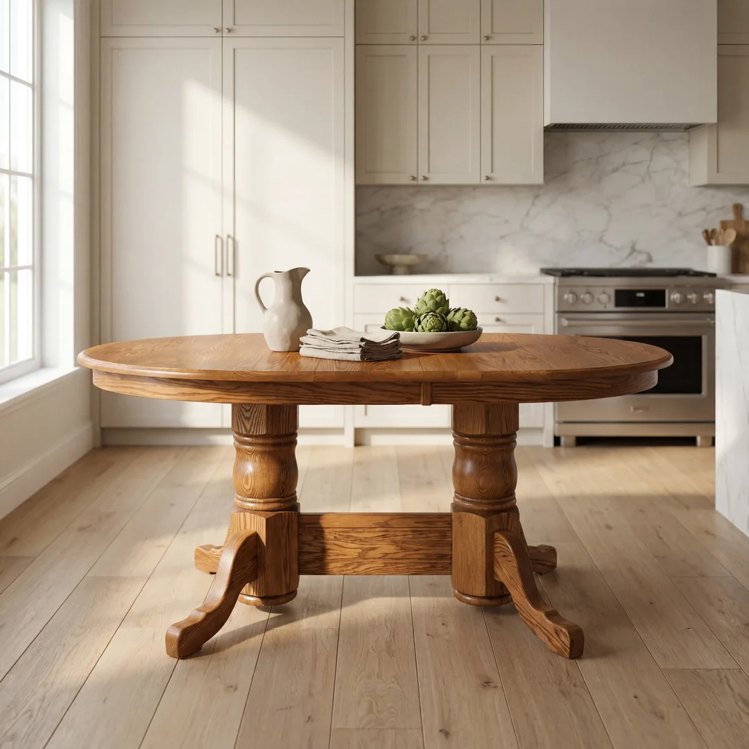 amish-tables-traditional-solid-wood-double-pedestal-table-room-setting